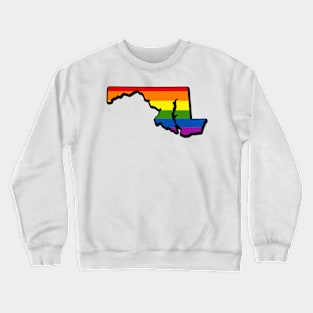 Rainbow Maryland Outline Crewneck Sweatshirt